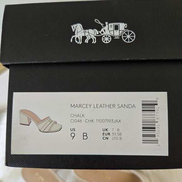 Coach Marcey leather heel sandal slide BRAND NEW! size 9 - Picture 13 of 14